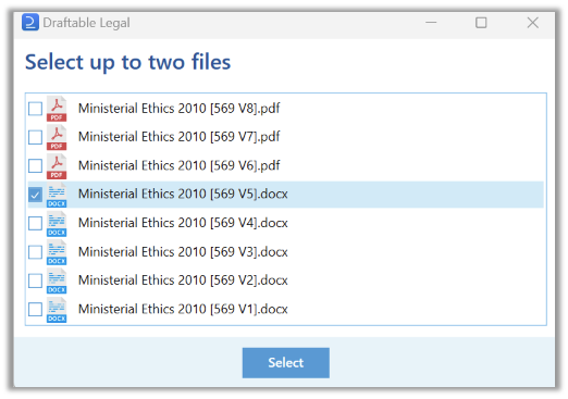 iManage Document version control with Draftable Legal – Draftable