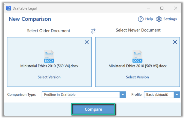 iManage Document version control with Draftable Legal – Draftable