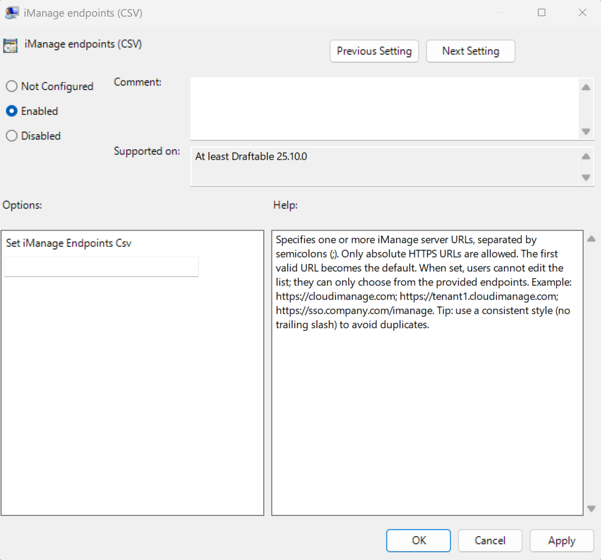 Guide for iManage Cloud integration with Draftable Legal – Draftable